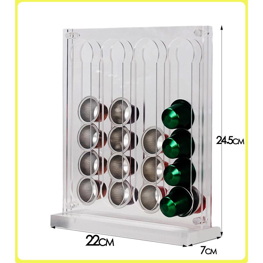 咖啡胶囊收纳Nespress小胶囊咖啡架储放可旋转胶囊咖啡金属架黑色 - 图2