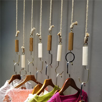 Clothing Store Rings Hemp Rope Hanger Clothing Hanger hanger rack Hanger Rack Hanger Hanger Hanger Hanger Hanger Hanger