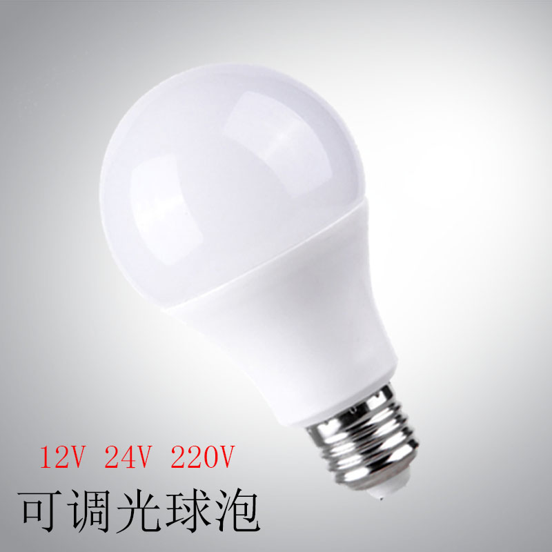 led球泡220V可调光台灯光源螺口E26暖光灯泡7W12W家用室内灯包邮-图2