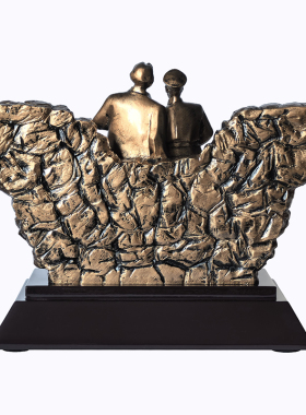 玻璃钢商务送礼红军书房军人