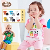 Детские нарукавники, комплект, летняя тонкая детская пижама, короткий рукав, 1-3 лет