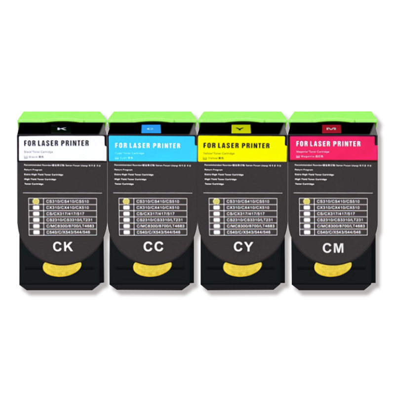 雄彩适用利盟CS310dn粉盒CS310K墨粉CS310/CS410/CS510激光打印机粉仓CX310/CX410/CX510墨粉碳粉盒墨盒硒鼓 - 图0