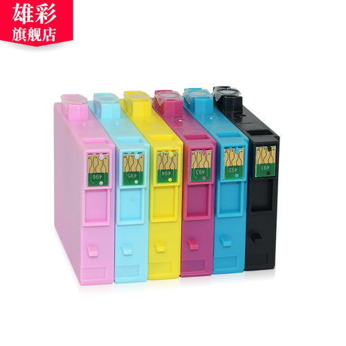 雄彩适用爱普生六色喷墨打印机墨盒Stylus Photo R210 R230 R310 R350 RX630 RX510照片打印机墨水盒油墨盒 - 图1