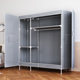 Open-door thickened steel tube dust-proof single and double wardrobes