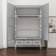 Open-door thickened steel tube dust-proof single and double wardrobes
