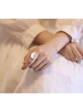 胡子手工进口贝壳简约女戒指