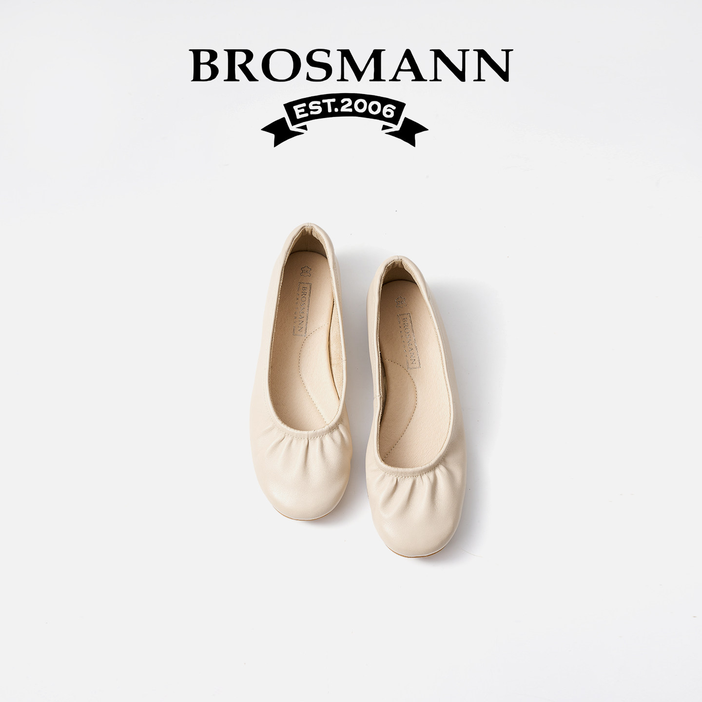 宝舒曼圆头皮鞋女款2026新款单鞋冬真皮平底鞋浅口牛皮芭蕾舞女鞋,淘宝优惠券,粉丝福利购,淘宝优惠卷