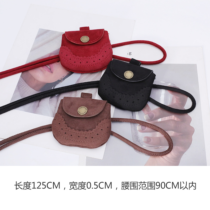 高级感腰包腰带配饰女细编织腰链装饰配裙子毛衣牛仔裤皮带小包包 - 图3