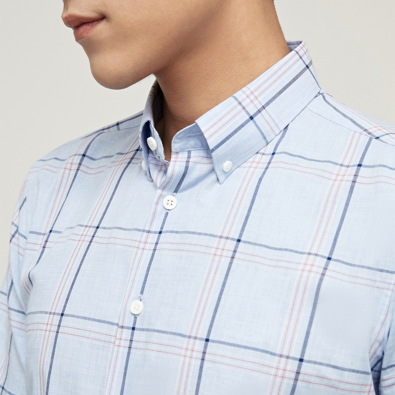 【大格纹棉弹衬衫】雅戈尔男士衬衫 雅戈尔衬衫