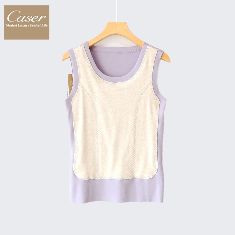 凯撒caser女士加厚暖姜绒羊绒前后大贴片背心BJ53-3132秋冬保暖,淘宝优惠券,粉丝福利购,淘宝优惠卷