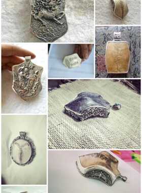 三界牌 加工包银 骨玩文玩类包银 925银 纯手工 定制加工链接专拍