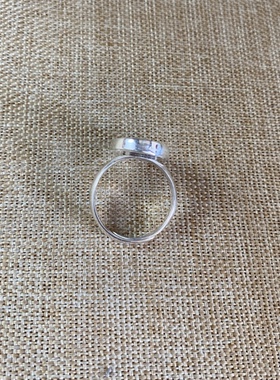 女士 青花瓷戒指 老瓷片 花卉 925银 手工饰品 简约 流行古瓷首饰