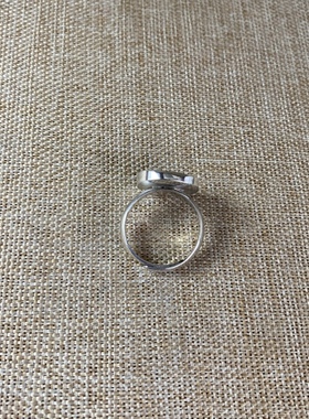 女士 青花瓷戒指 925银 八卦太极 手工饰品 简约流行 古瓷首饰