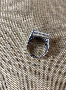 男士 青花瓷戒指 老瓷片 925银 饰品配饰 百搭 流行 古瓷首饰