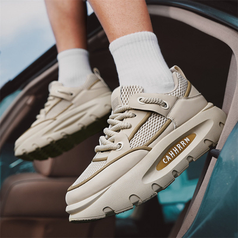 香港潮牌外贸男鞋透气2025网面阿甘鞋软底厚底增高休闲运动老爹鞋,淘宝优惠券,粉丝福利购,淘宝优惠卷