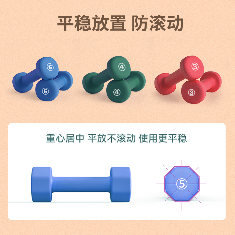 PROIRON/普力艾哑铃女士家用纯铁健身器材瘦手臂男士儿童哑铃家用-图2