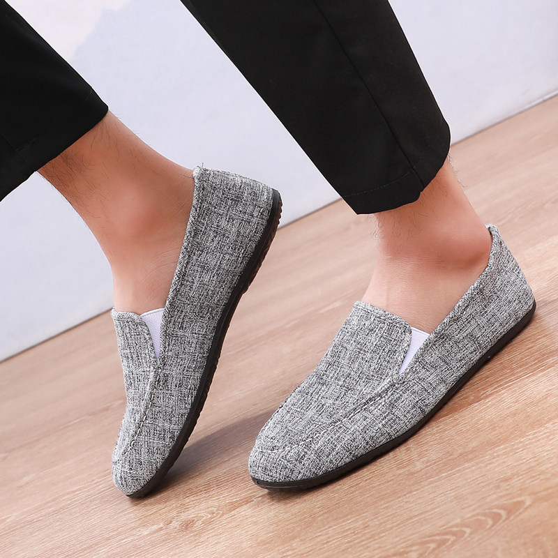 春季透气帆布鞋男豆豆鞋男休闲鞋韩版夏天男鞋子舒适布鞋男懒人鞋,淘宝优惠券,粉丝福利购,淘宝优惠卷