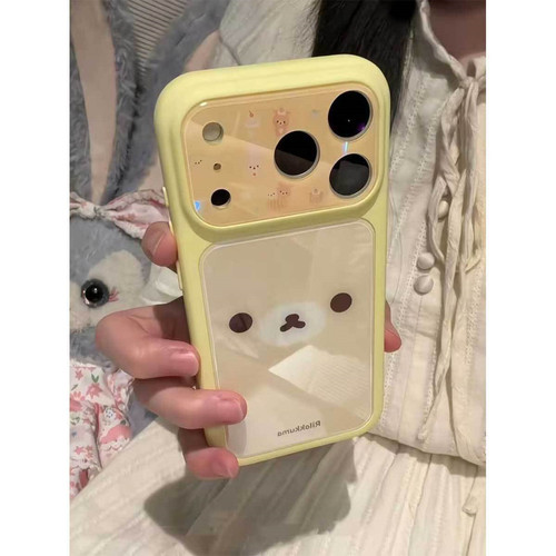 轻松熊表情适用苹果17手机壳iphone16pro保护套大视窗华为nova15/小米17pro/reno16/mate80/p90/x300/s60防摔 - 图0