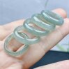 Jade White Ring Natural Wide Brim Ice Green Couple Ring