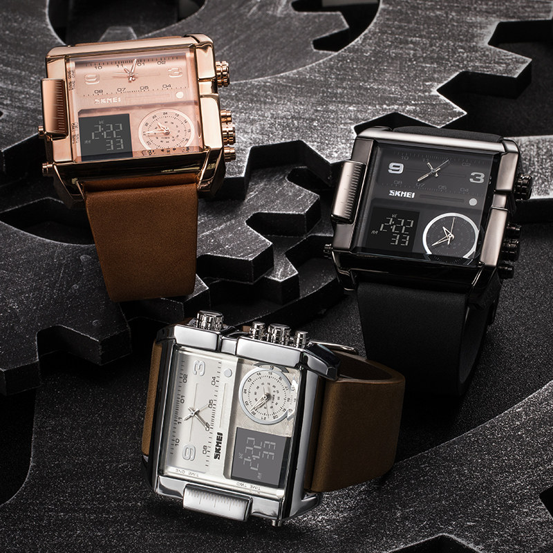 时刻美时尚大表盘男士多功能手表 时刻美国产腕表