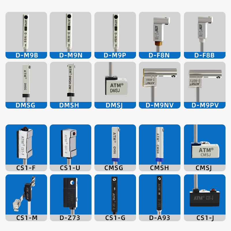 气缸磁性开关感应器CS1-U/J/F/G/DMSG二三线接近传感器D-M9B/A93 - 图0