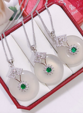 香港正生纯银s925天然女平安扣