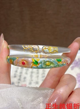 牡丹花纯银手镯女时尚轻奢高级感