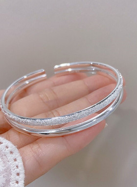 小众设计轻奢高级感网红学生银镯