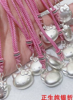 kt猫头纯银项链女百搭时尚轻奢