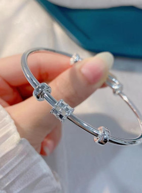 小蛮腰999纯银手镯女学生网红款