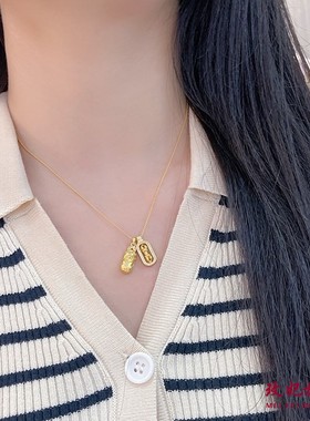 金刚杵葫芦纯银项链女简约气质