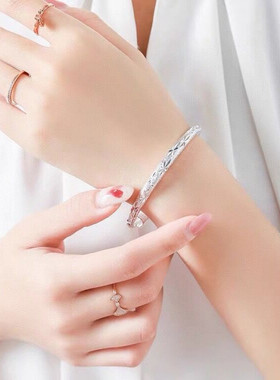 简约时尚百搭网红满天星纯银手镯
