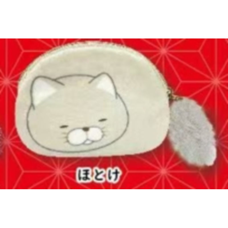 虾壳社 现货日本AMUSE扭蛋 可爱猫咪小钱包 毛绒尾巴 三花猫 睡姿 - 图0