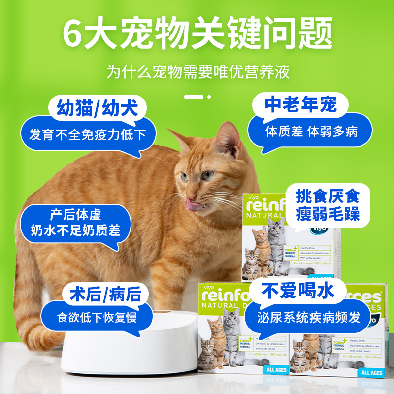 viyo唯优营养液猫用提升免疫力vivo维优猫咪营养补充剂30ml*7袋 - 图1