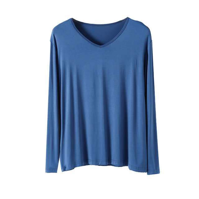 Modal ຜູ້ຊາຍ V Neck ແຂນຍາວເທິງ