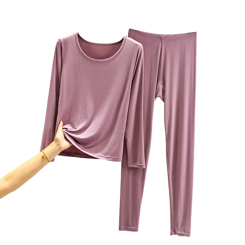 莫代尔秋衣秋裤套装女秋冬内穿美体打底衫大码薄款线衣线裤两件套,淘宝优惠券,粉丝福利购,淘宝优惠卷