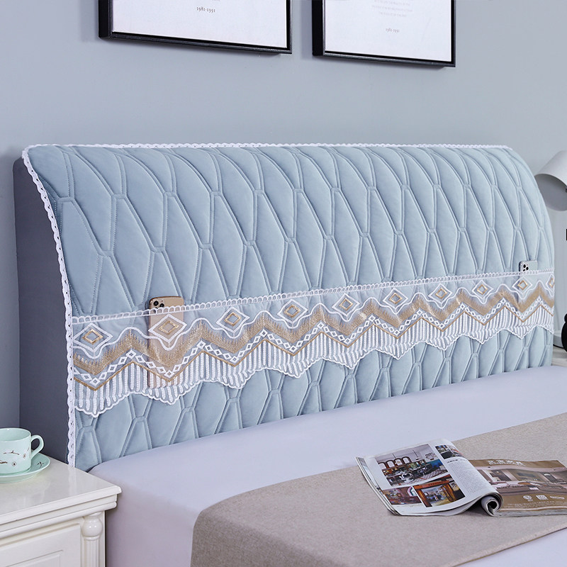 床头罩简约软包通用靠垫全包夹棉弹力加厚万能靠背纯色短绒保护套,淘宝优惠券,粉丝福利购,淘宝优惠卷