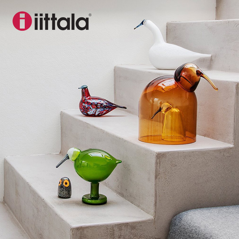 芬兰Iittala Birds by Toikka 手工玻璃鸟猫头鹰家居创意装饰摆件 - 图1