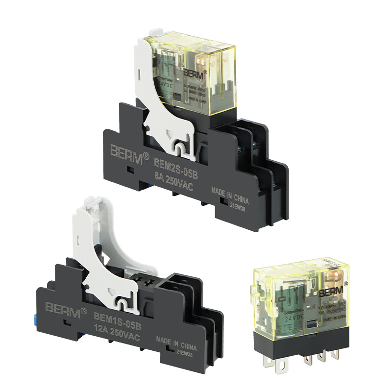 小型继电器薄款2S-CL D24V 2开2闭5 8脚中间继电器底座05B 1开1闭 - 图3