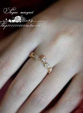 《霜与露》质感与美貌并存 超美花冠闪钻轻奢百搭戒指高级感指环