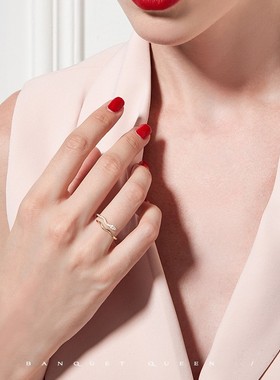 灵蛇献瑞系列蛇戒指女小众设计轻奢指环小众尾戒蛇年本命年礼物