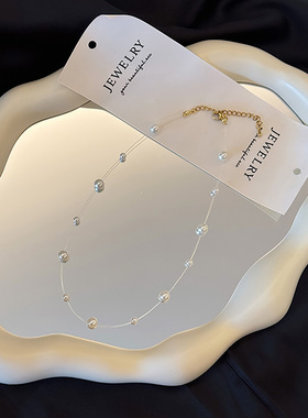 纯手工制作满天星珍珠锁骨项链