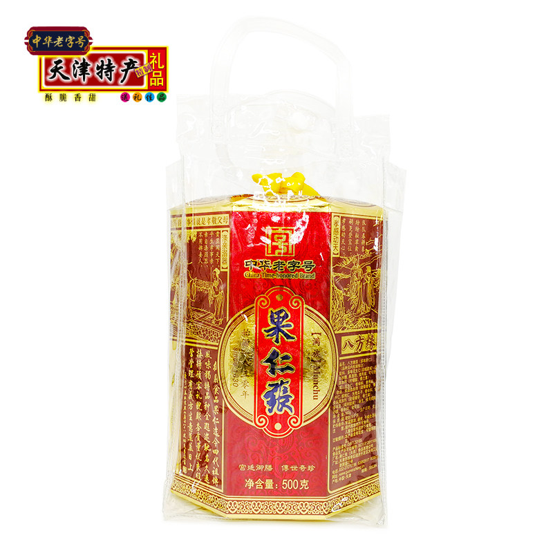天津特产果仁张八方缘圆礼盒 500g礼品装多味花生仁瓜籽核桃仁_虎窝淘