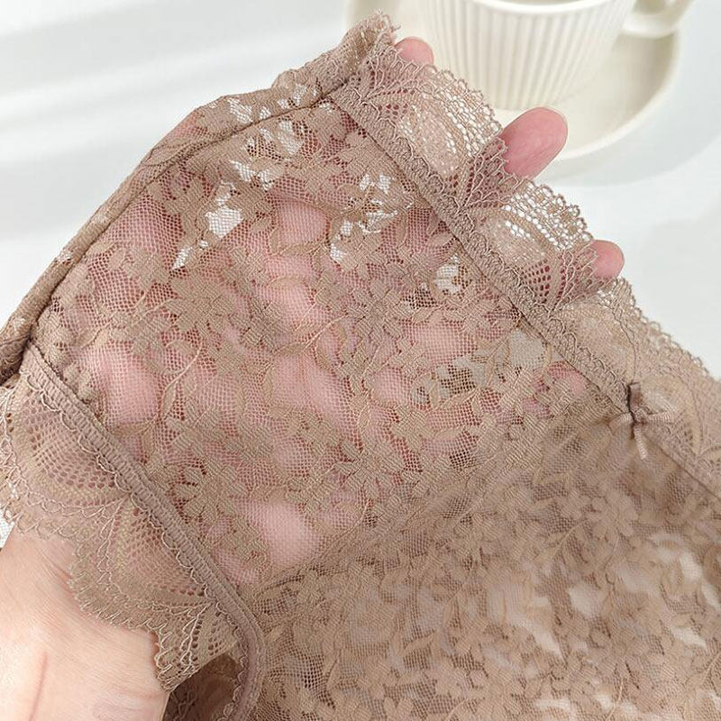 外贸内裤女原单日单出口日本法式纯色蕾丝纯棉包臀中高腰女三角裤,淘宝优惠券,粉丝福利购,淘宝优惠卷