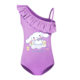 004 Girls One-piece Swimsuit Swim Cap Set