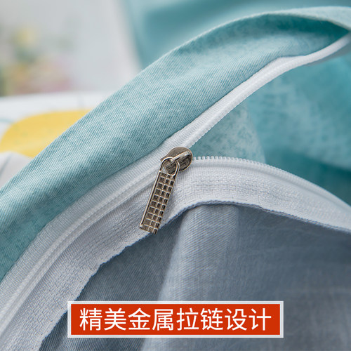 纯棉四件套全棉被子简约单双人学生宿舍被套床单三件套床上用品 - 图3