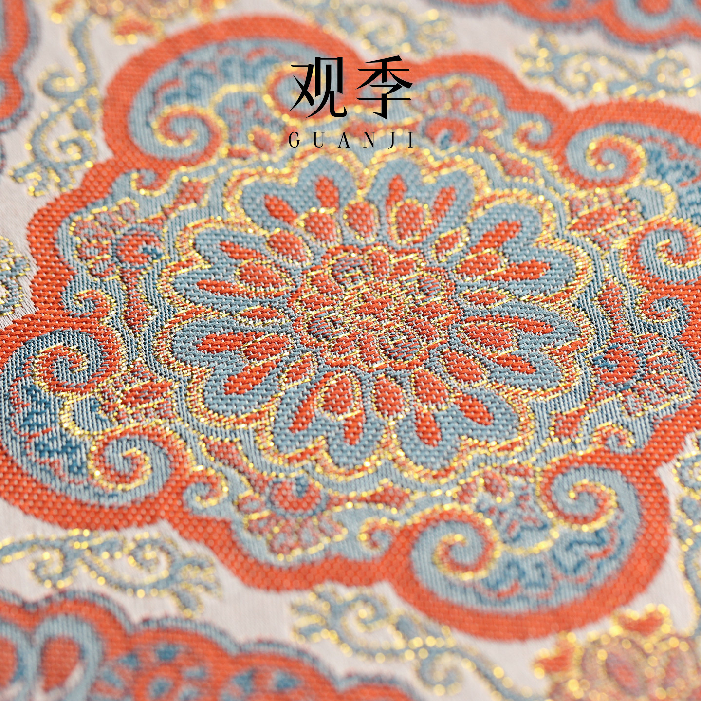 栖凤居西阵织宝相花复古茶席新中式禅意桌垫高端宋锦布艺万花桌布,淘宝优惠券,粉丝福利购,淘宝优惠卷