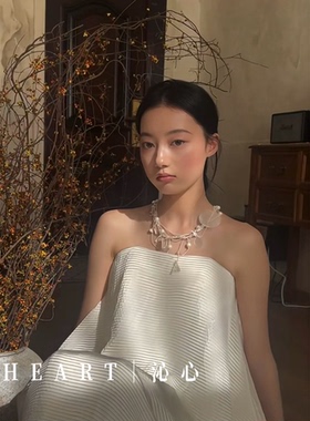 沁心｜D07小众贝壳手作项链新娘晨袍搭配