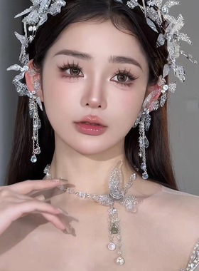 TM｜水凝胶水晶项链新娘搭配