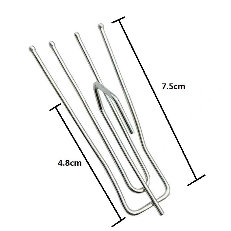 出口布叉四叉勾加粗半钩四爪钩窗帘挂钩环挂衣钩短勾式10只起包邮 - 图1